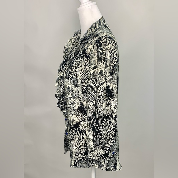 Anthropologie HD in Paris Woodland Ruffle Picea Top - Picture 2 of 8